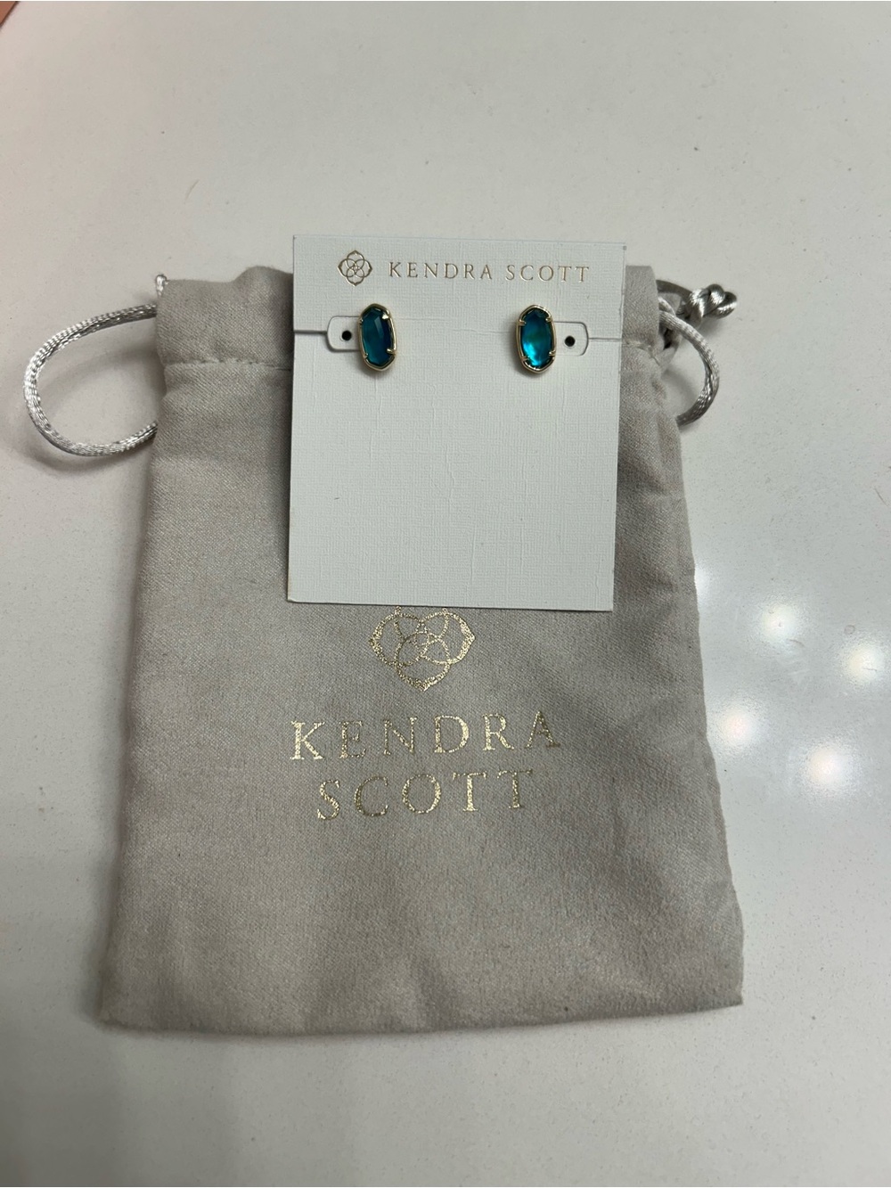 Kendra Scott Blue Teardrop Stud Earrings